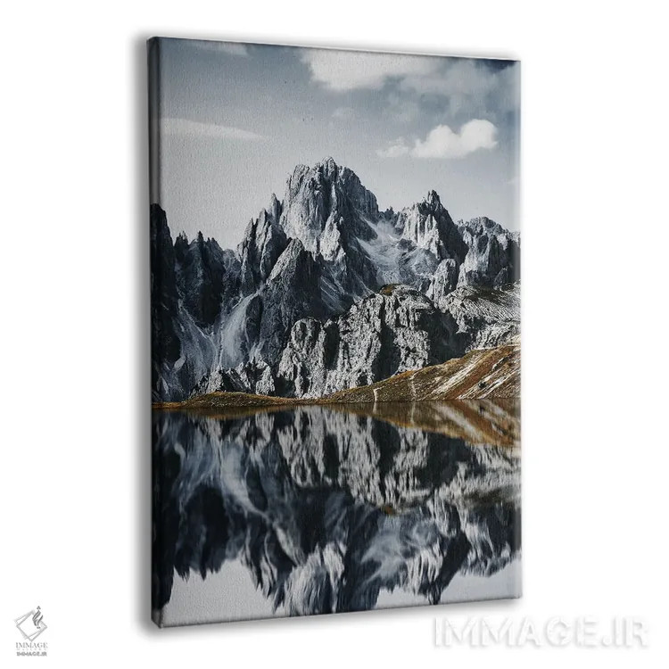 تابلو بازتاب کوهها در آب، طبیعت اثر آدریان ویریو - نمای پرسپکتیو محصول