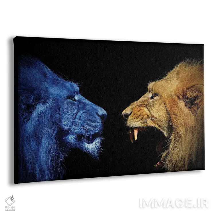 تابلو شیرها در مبارزه اثر آدریان ویریو - نمای پرسپکتیو محصول