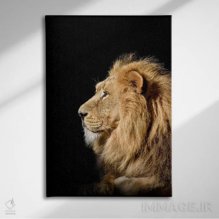 تابلو سر شیر جداشده اثر آدریان ویریو - نمای روبهرو روی دیوار