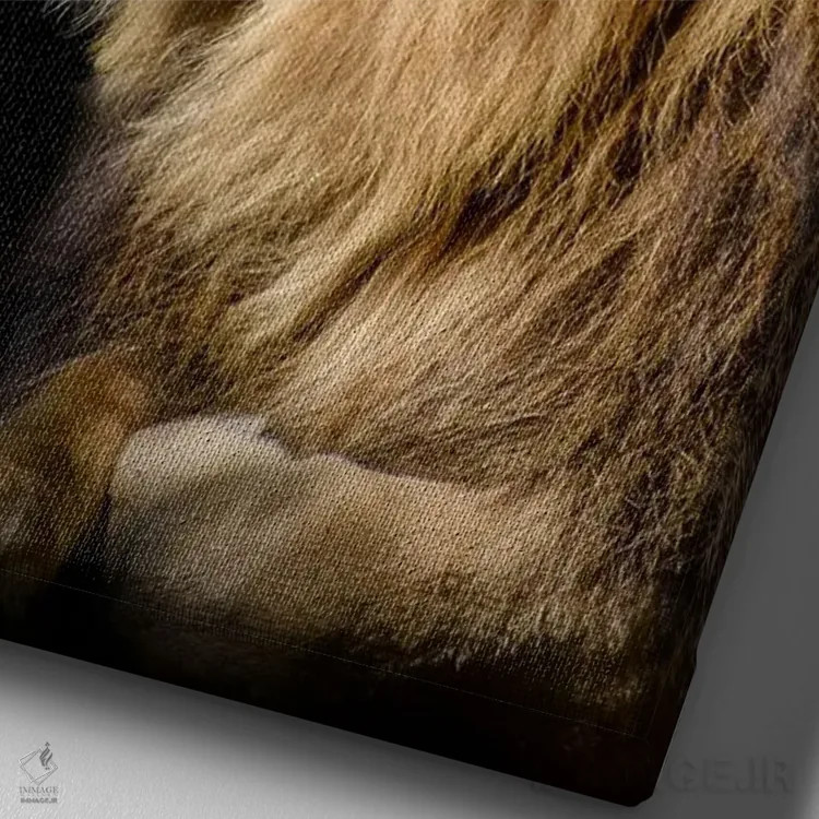 تابلو سر شیر جداشده اثر آدریان ویریو - نمای نزدیک بافت بوم