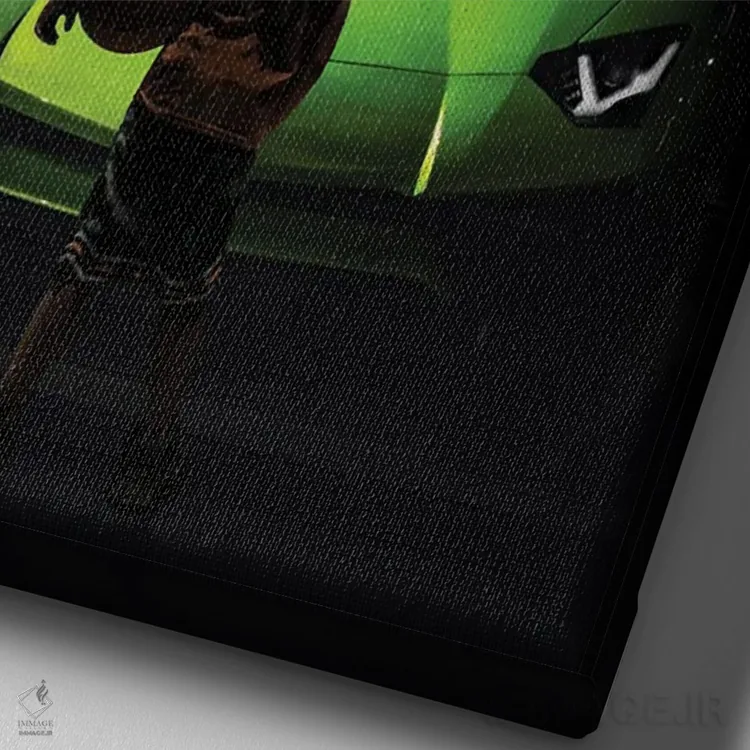 تابلو Business Dream,متن انگیزشی خودروی اسپرت، رؤیای کسبوکار اثر آدریان ویریو - نمای نزدیک بافت بوم