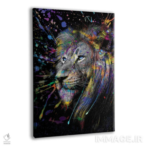 تابلو Abstract Art,سر شیر رنگی، هنر انتزاعی اثر آدریان ویریو - نمای پرسپکتیو محصول