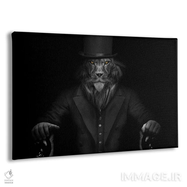 تابلو Man In The Form Of A Lion,شیر استاد، مرد به شکل شیر (فانتزی) اثر آدریان ویریو - نمای پرسپکتیو محصول