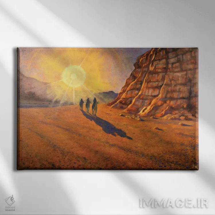 تابلو مکاشفه تثلیث (مفهوم معنویتی) اثر الکساندر واشاکمدزه - نمای روبهرو روی دیوار