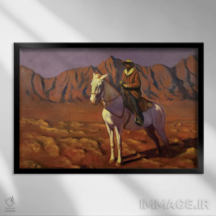 تابلو نمای ویرانی اثر الکساندر واشاکمدزه - نمای قابدار مشکی