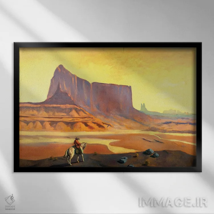 تابلو پیروزی پادشاه شجاع اثر الکساندر واشاکمدزه - نمای قابدار مشکی