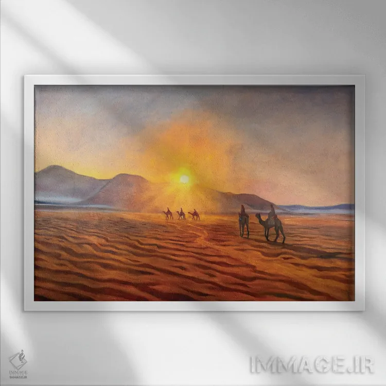 تابلو خانواده بهشتی اثر الکساندر واشاکمدزه - نمای قابدار سفید