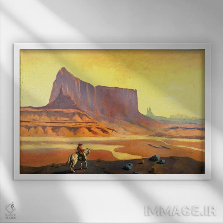 تابلو پیروزی پادشاه شجاع اثر الکساندر واشاکمدزه - نمای قابدار سفید