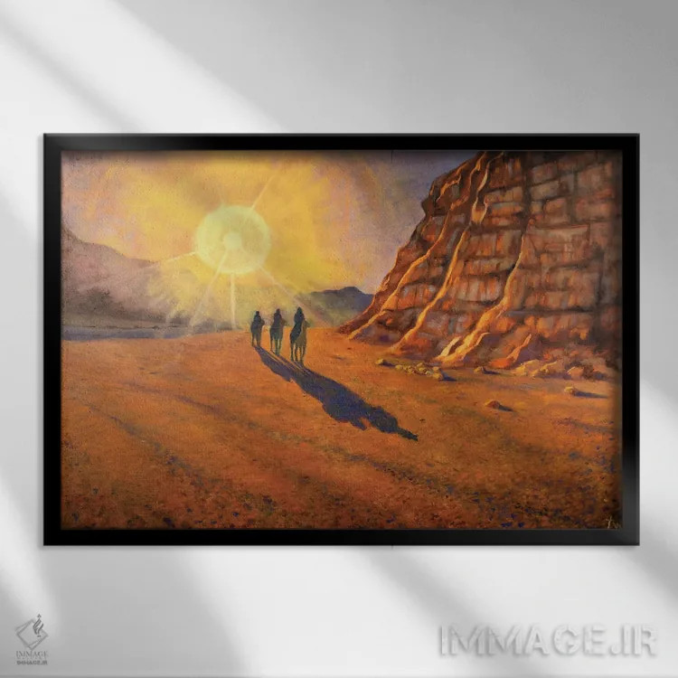 تابلو مکاشفه تثلیث (مفهوم معنویتی) اثر الکساندر واشاکمدزه - نمای قابدار مشکی