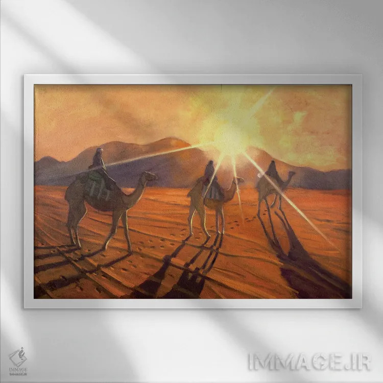 تابلو هدف نور اثر الکساندر واشاکمدزه - نمای قابدار سفید