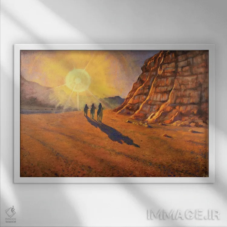 تابلو مکاشفه تثلیث (مفهوم معنویتی) اثر الکساندر واشاکمدزه - نمای قابدار سفید