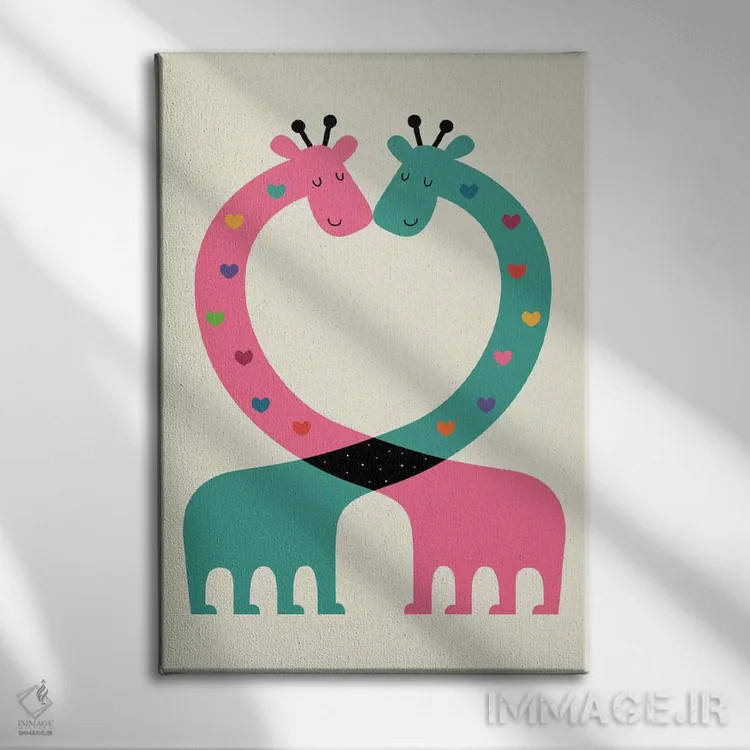 تابلو عشق با قلب اثر اندی وستفِیس - نمای روبهرو روی دیوار