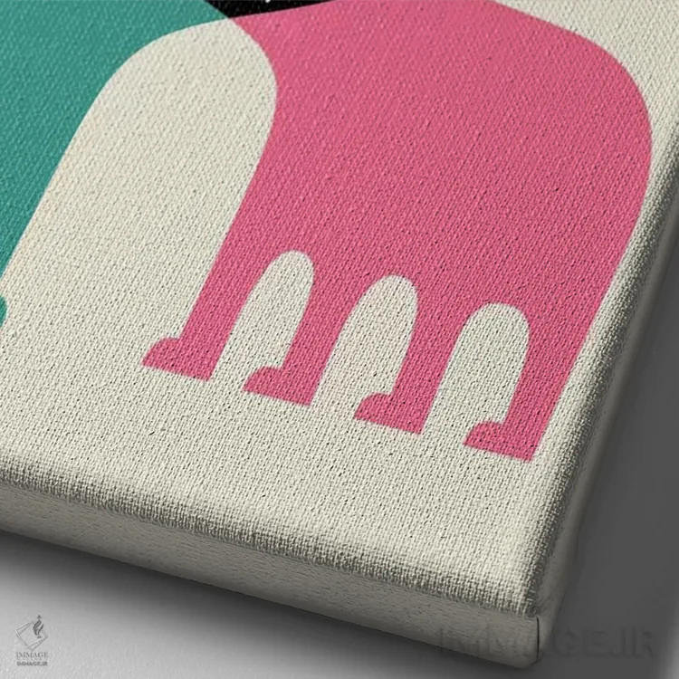 تابلو عشق با قلب اثر اندی وستفِیس - نمای نزدیک بافت بوم