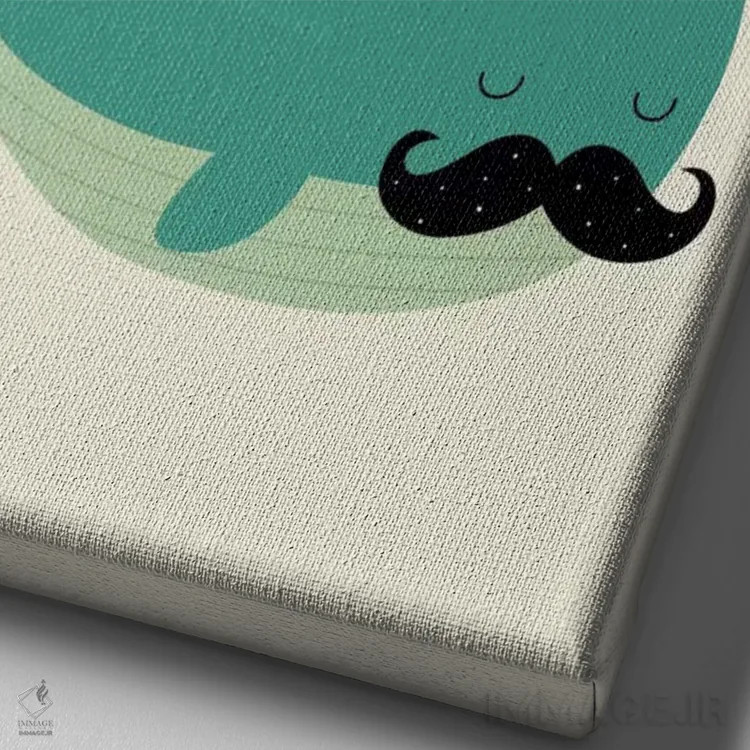 تابلو نهنگ آتشین اثر اندی وستفِیس - نمای نزدیک بافت بوم