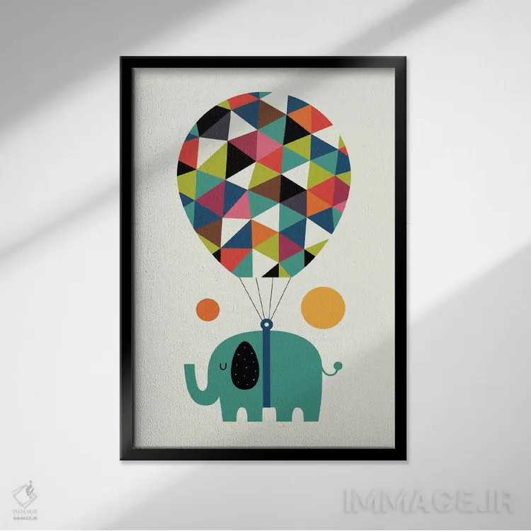 تابلو بالا پرواز کن و بزرگ رویاپردازی کن اثر اندی وستفِیس - نمای قابدار مشکی