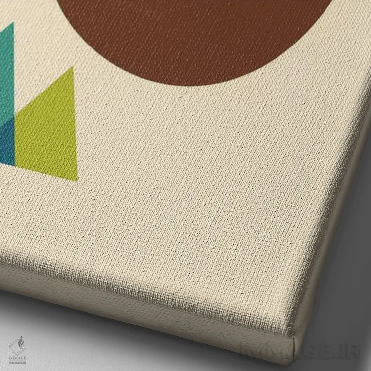 تابلو آرام باش و آهسته زندگی کن اثر اندی وستفِیس - نمای نزدیک بافت بوم