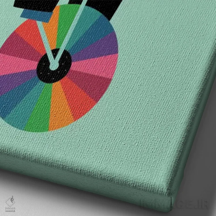 تابلو تعادل را در زندگی بیاموز اثر اندی وستفِیس - نمای نزدیک بافت بوم