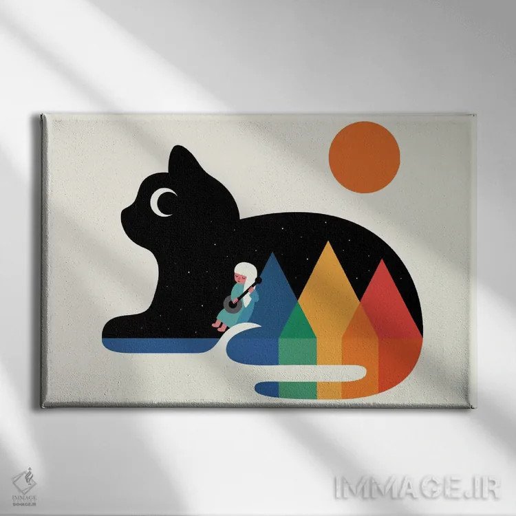 تابلو سرناد مهتابی اثر اندی وستفِیس - نمای روبهرو روی دیوار