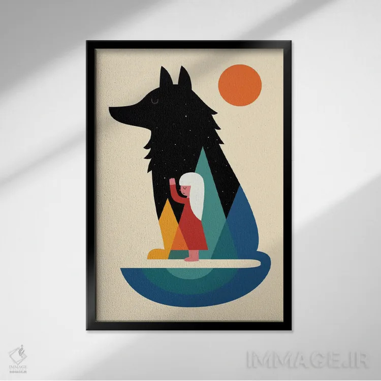 تابلو بهترین دوست اثر اندی وستفِیس - نمای قابدار مشکی