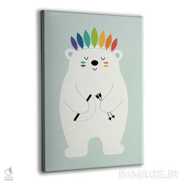 تابلو شجاع باش (خرس قطبی) اثر اندی وستفِیس - نمای پرسپکتیو محصول