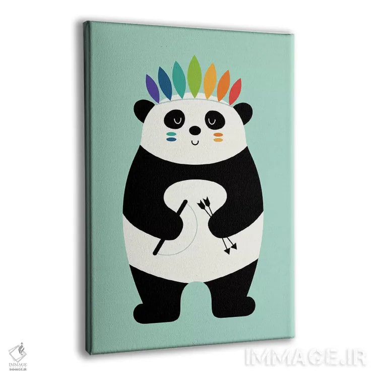 تابلو شجاع باش (پاندا) اثر اندی وستفِیس - نمای پرسپکتیو محصول