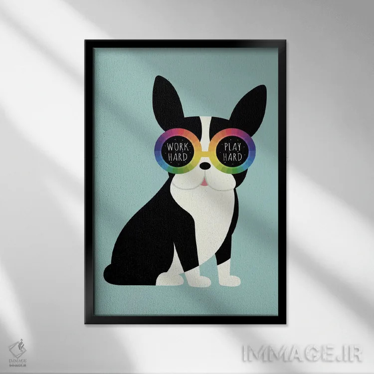 تابلو سخت کار کن، سختتر بازی کن اثر اندی وستفِیس - نمای قابدار مشکی