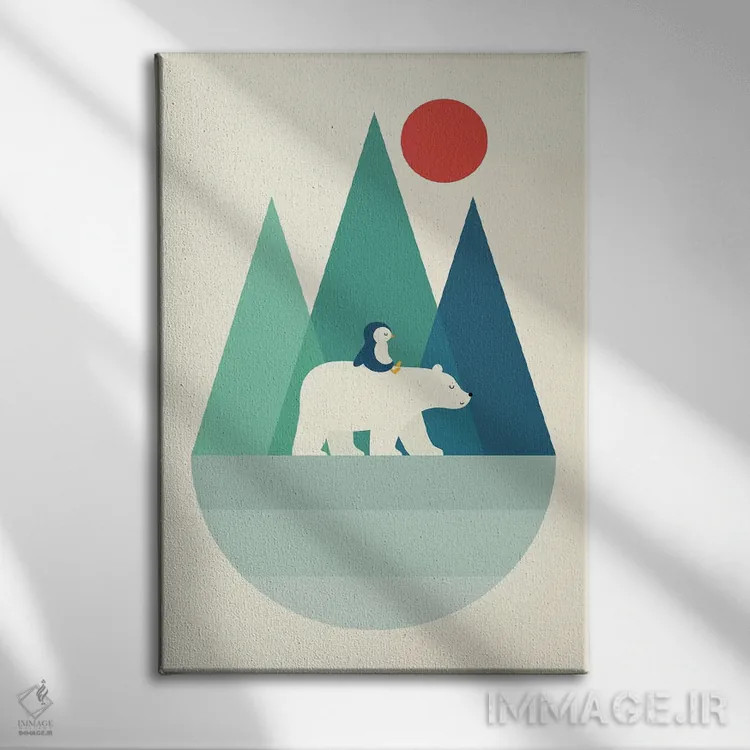 تابلو تو را خرس میکنم (بازی واژه) اثر اندی وستفِیس - نمای روبهرو روی دیوار