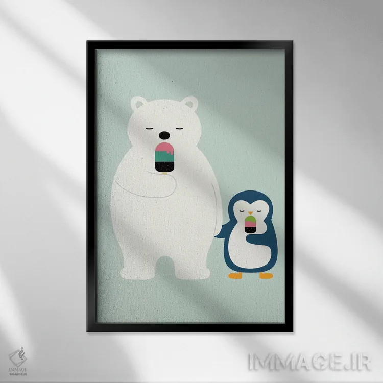 تابلو خونسرد بمان اثر اندی وستفِیس - نمای قابدار مشکی