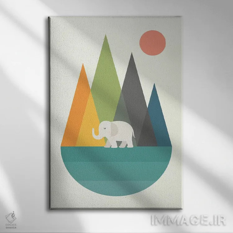 تابلو در آرامش قدم بزن اثر اندی وستفِیس - نمای روبهرو روی دیوار