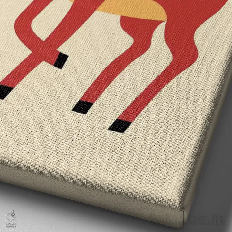 تابلو پاییز گوزن اثر اندی وستفِیس - نمای نزدیک بافت بوم