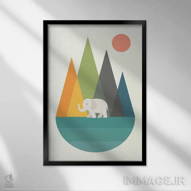 تابلو در آرامش قدم بزن اثر اندی وستفِیس - نمای قابدار مشکی