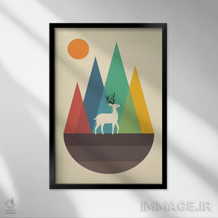 تابلو گام پاییز اثر اندی وستفِیس - نمای قابدار مشکی