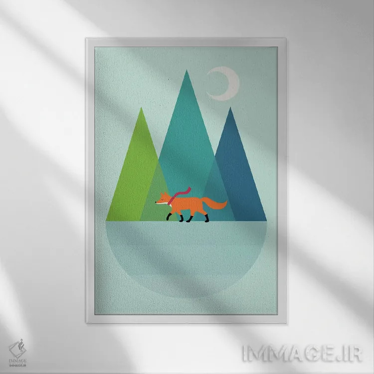 تابلو تنها قدم بزن اثر اندی وستفِیس - نمای قابدار سفید