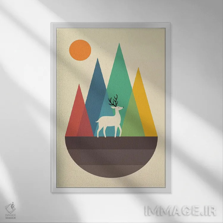 تابلو گام پاییز اثر اندی وستفِیس - نمای قابدار سفید