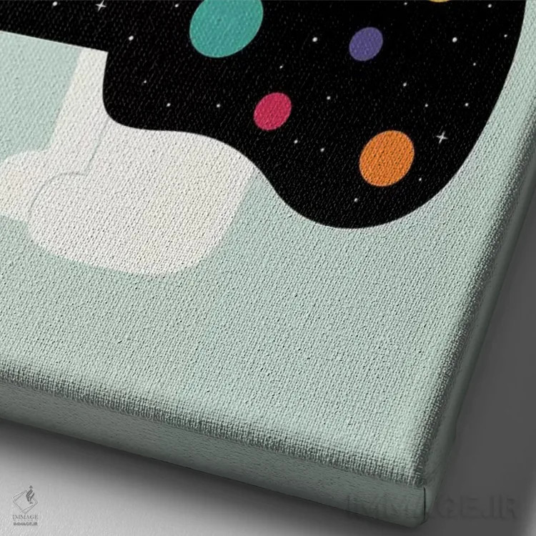 تابلو دنبال رویاهایت برو اثر اندی وستفِیس - نمای نزدیک بافت بوم