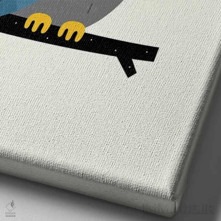 تابلو زمان جغد اثر اندی وستفِیس - نمای نزدیک بافت بوم