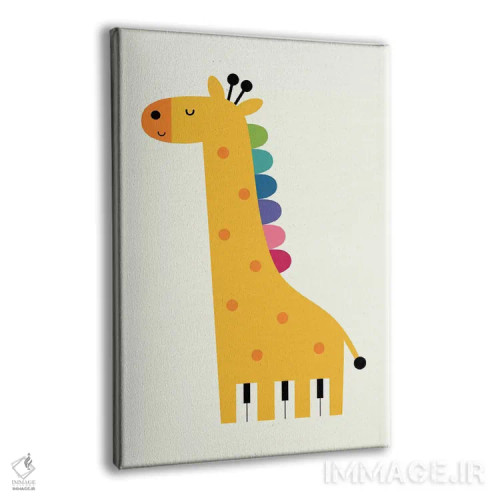 تابلو زرافه پیانو اثر اندی وستفِیس - نمای پرسپکتیو محصول