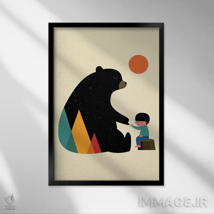 تابلو قول اثر اندی وستفِیس - نمای قابدار مشکی