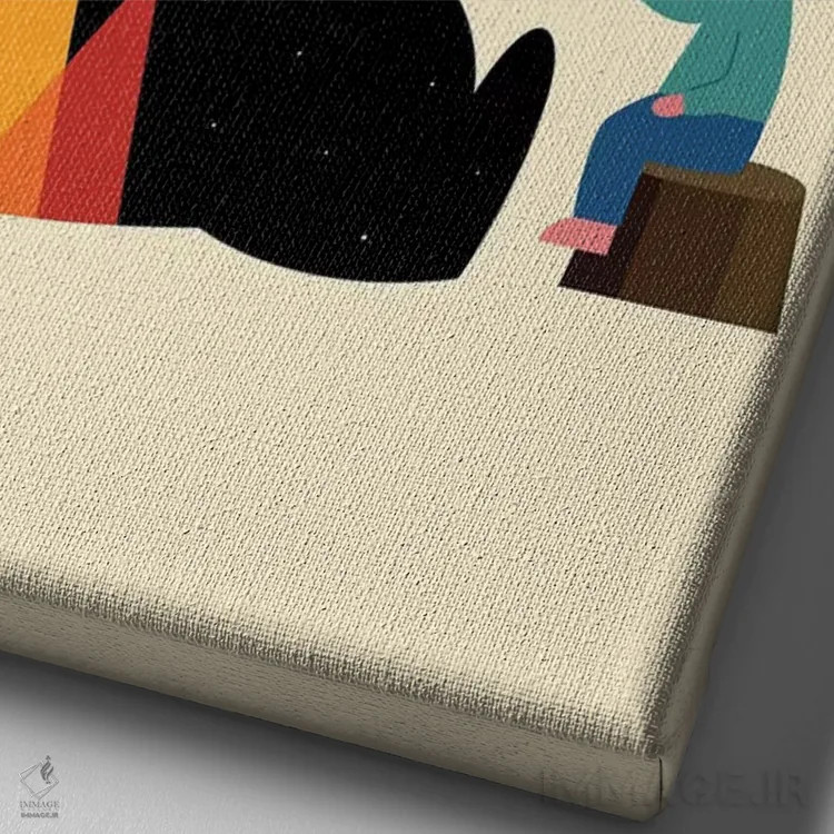 تابلو قول اثر اندی وستفِیس - نمای نزدیک بافت بوم