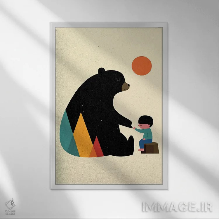 تابلو قول اثر اندی وستفِیس - نمای قابدار سفید