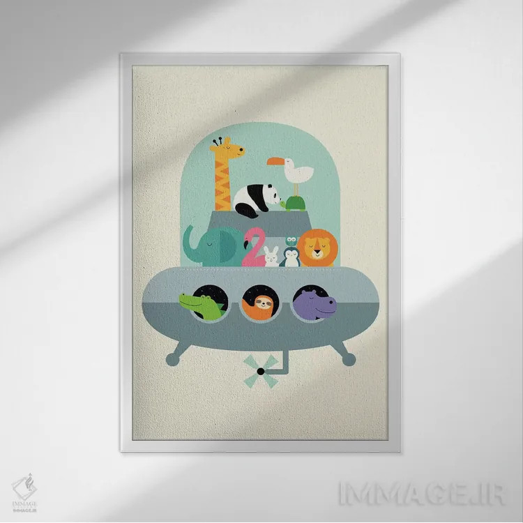 تابلو سفر اکتشافی اثر اندی وستفِیس - نمای قابدار سفید