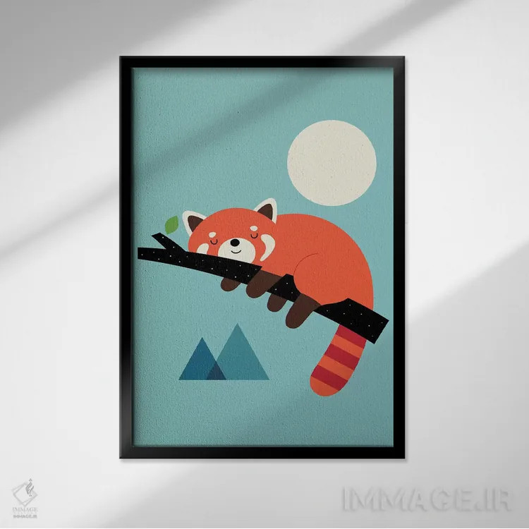 تابلو زمان چرت اثر اندی وستفِیس - نمای قابدار مشکی