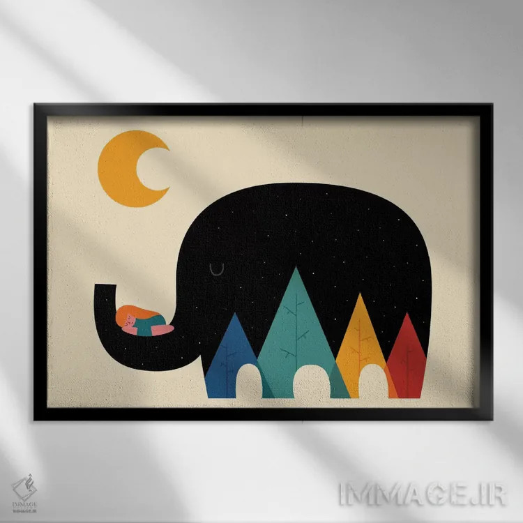 تابلو رویا در هوا اثر اندی وستفِیس - نمای قابدار مشکی