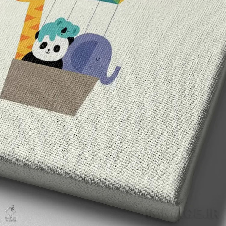 تابلو با هم اوج بگیریم اثر اندی وستفِیس - نمای نزدیک بافت بوم