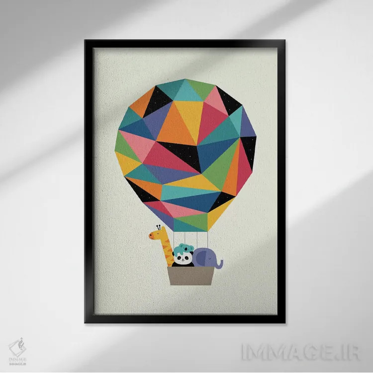 تابلو با هم اوج بگیریم اثر اندی وستفِیس - نمای قابدار مشکی