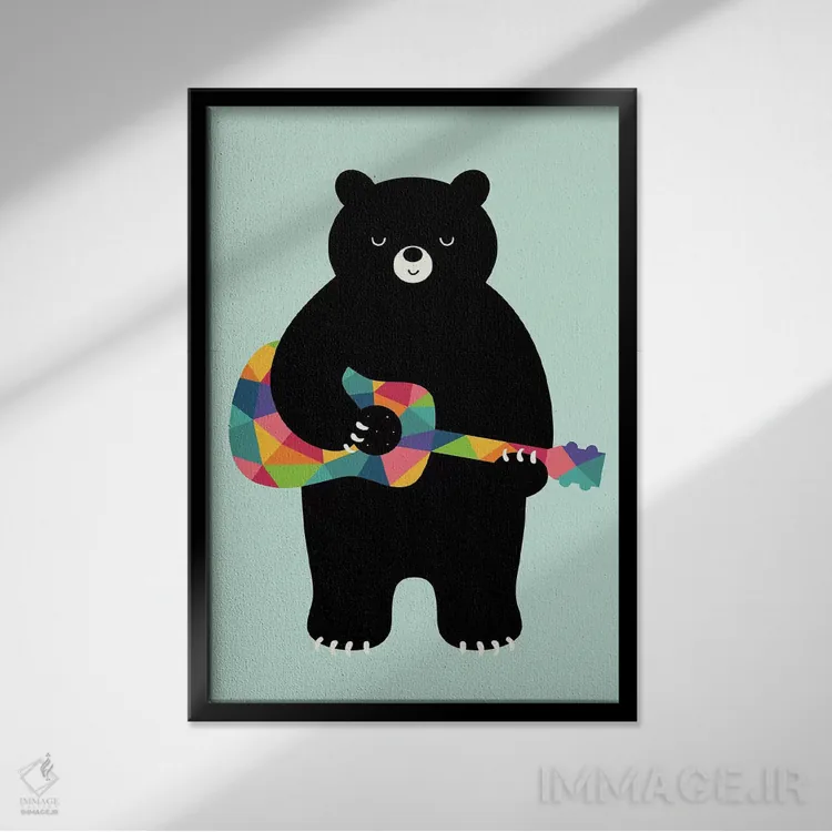 تابلو آهنگ شاد اثر اندی وستفِیس - نمای قابدار مشکی