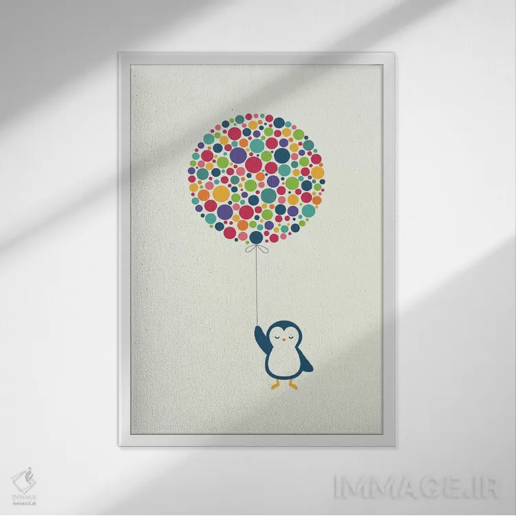 تابلو شناور در هوا اثر اندی وستفِیس - نمای قابدار سفید