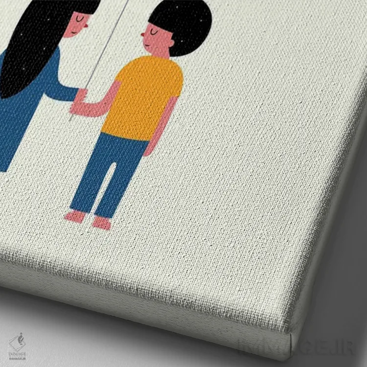 تابلو زمانی برای اندیشیدن اثر اندی وستفِیس - نمای نزدیک بافت بوم