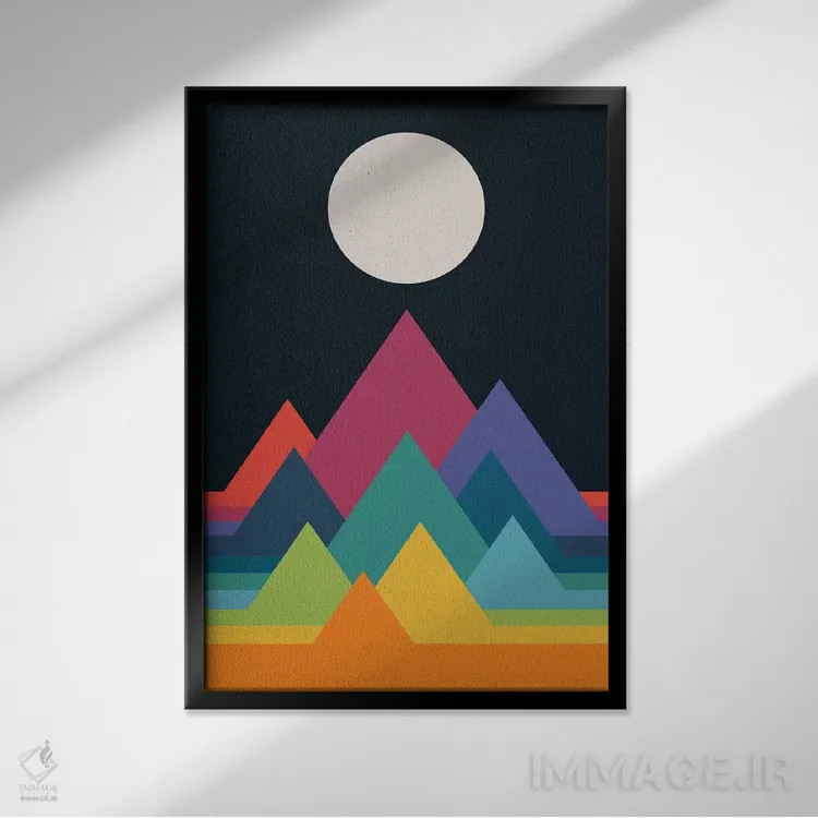 تابلو کوههای خیالانگیز اثر اندی وستفِیس - نمای قابدار مشکی