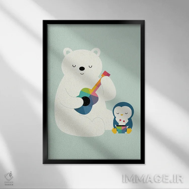 تابلو یک گروه کوچک اثر اندی وستفِیس - نمای قابدار مشکی